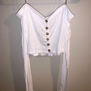 Off the shoulder crop top